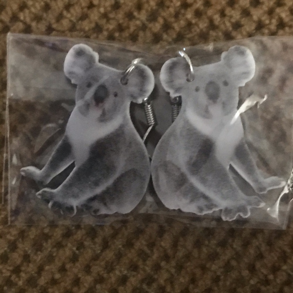 New in package cute koala earrings